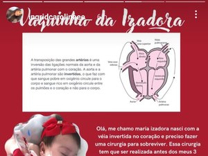 Mãe faz campanha para arrecadar dinheiro para cirurgia urgente da filha de 2 meses