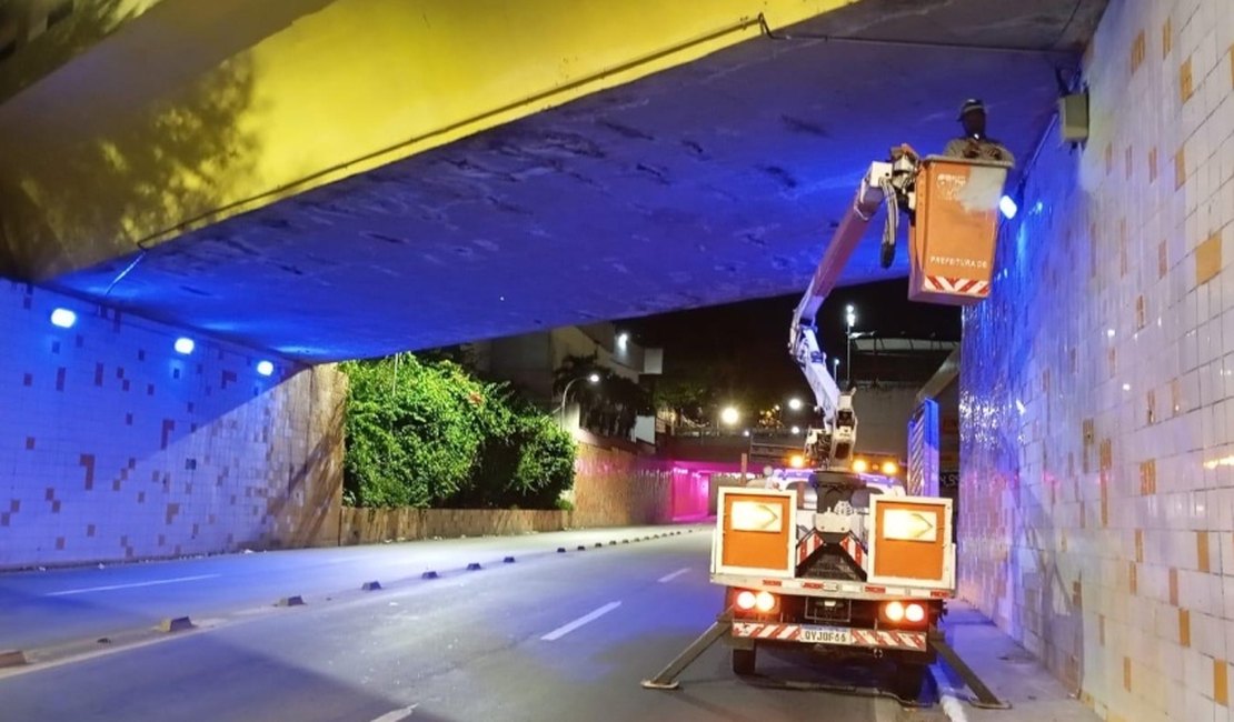 Maceió ganha iluminação azul em apoio à prevenção do câncer de próstata