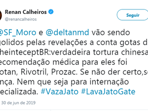 Renan Calheiros recomenda Lexotan, Rivotril e Prozac para Moro e Deltan 
