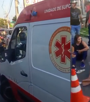 Colisão entre motocicletas deixa mulher ferida na Av. Durval de Góes Monteiro