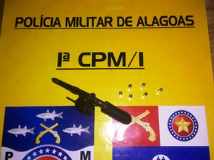 Adolescente de 15 anos é apreendido com arma de fogo e munições no interior