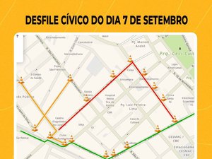 SMTT Arapiraca define pontos de bloqueio para Desfile de 7 de Setembro