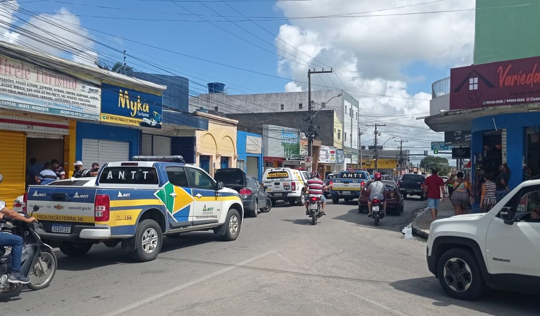 ANTT interdita agências de viagens em Arapiraca com apoio do BPRv