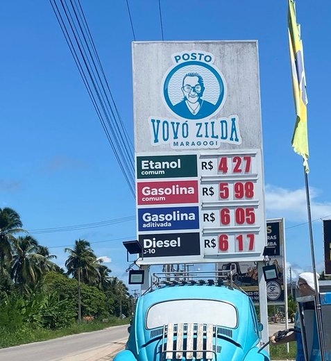 Preço do litro da gasolina comum em Maragogi supera valor médio em Maceió