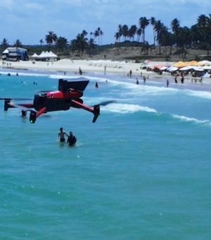 Drones auxiliam trabalho do Corpo de Bombeiros nas praias alagoanas