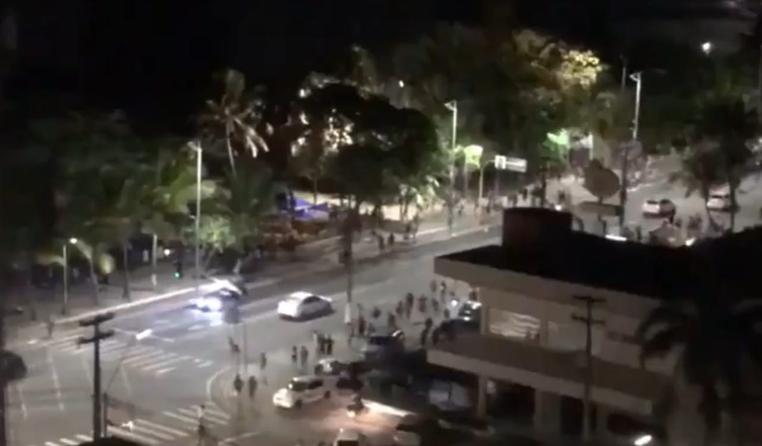 Luau termina com correria e chegada da polícia na Orla de Ponta Verde