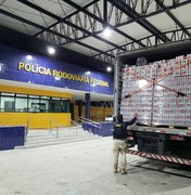 Caminhão que transportava 58 mil latas de cerveja é apreendido sem nota fiscal em Canapi