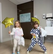 Virginia comemora recuperação de Maria Alice e Maria Flor após cirurgia