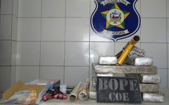 Bope apreende mais de 7 kg de maconha na parte alta de Maceió