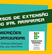 Cursos de Extensão do Ifal Arapiraca: inscrições prorrogadas e abertas para a comunidade