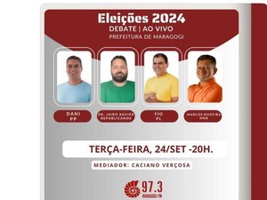 Candidatos ao Executivo de Maragogi debatem nesta terça (24)