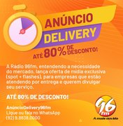 Em Maceió, a rádio 96 FM lança campanha para empresas de Delivery