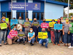 Professores protestam em Passo de Camaragibe por rateio do Fundef