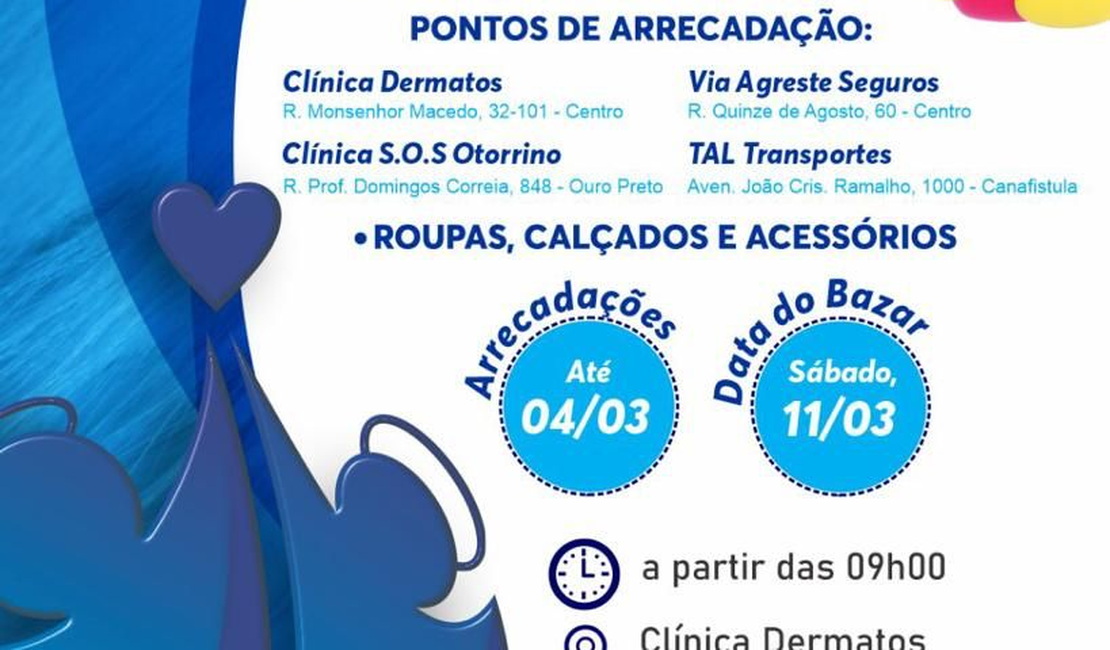 Grupo de apoio realiza bazar solidário em prol de pessoas em vulnerabilidade social em Arapiraca