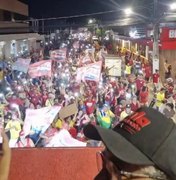Caminhada em apoio a Lula reúne multidão no Centro de Arapiraca