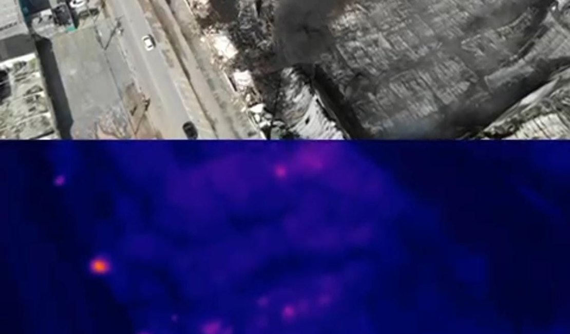 Bombeiros retornam a fábrica incendiada e usam drone para detectar focos de calor