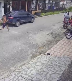 Câmeras de segurança flagram tentativa de homicídio em São Luís do Quitunde