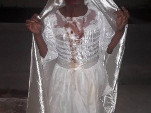 [Vídeo] ‘Noiva Zumbi’ assusta moradores de Matriz de Camaragibe