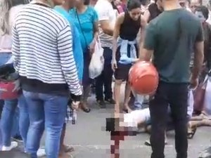 [Vídeo] Mulher fica gravemente ferida ao ser atropelada em faixa de pedestres em Arapiraca