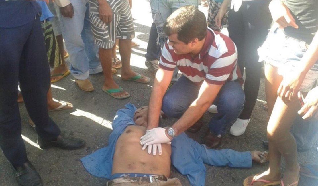 Idoso morre após colisão de ciclomotor e carro em trevo de Arapiraca