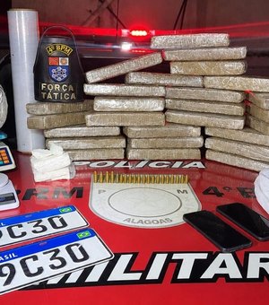 Integrantes de facção são presos com mais de 30 kg de maconha em Maceió