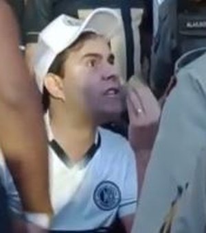 Exclusivo: Vídeo mostra PM tentando retirar Kelmann de estádio após confusão com Rodrigo Cunha