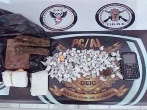 Investigado por homicídios é preso com drogas durante operação da Deic