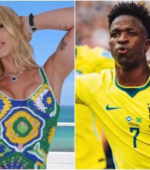 Virginia Fonseca cita Vini Jr. em previsão para jogo entre Brasil e Noruega