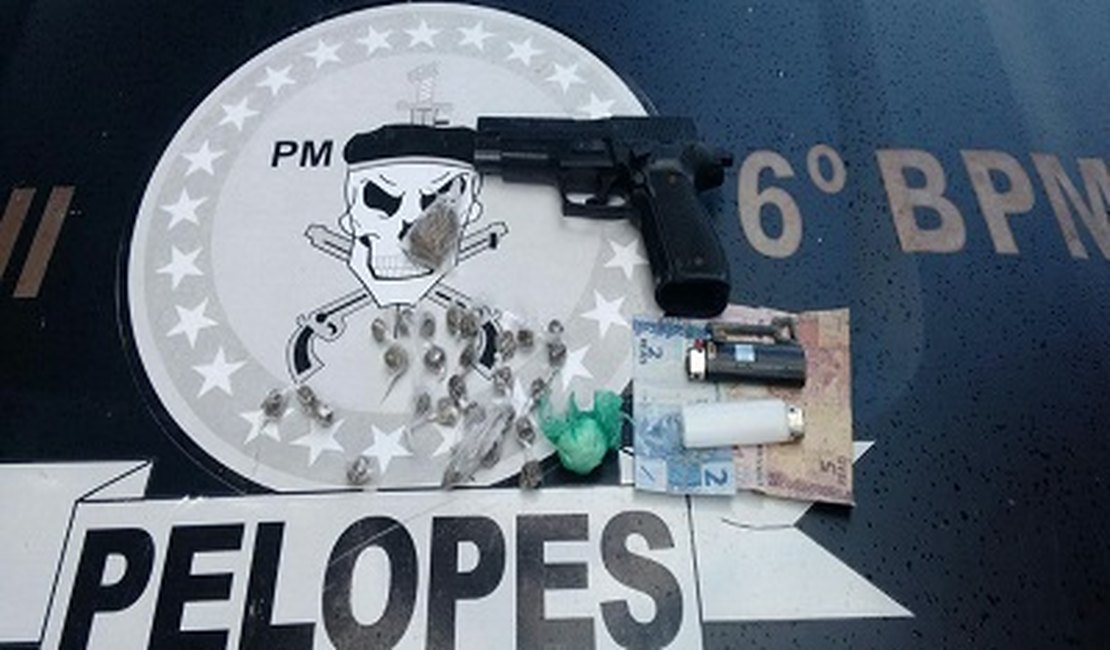 Jovens são presos com arma de brinquedo e drogas nas últimas seis horas, em Maragogi 