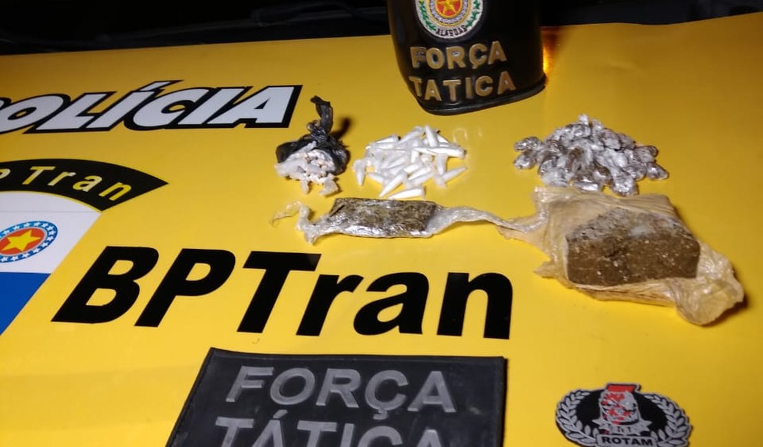 Homem é preso com maconha, cocaína e crack na periferia de Maceió