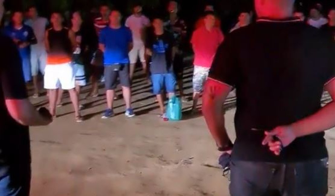 [Vídeo] Polícia encerra festa com aglomeração em chácara, na Ecovia Norte