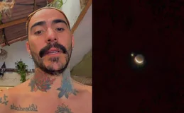 Influencer que diz ter visto ovni filma encontro entre a Lua e Vênus