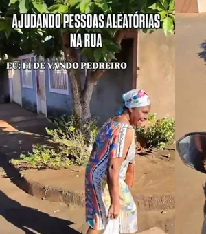 Motociclista viraliza ao ajudar idosa com sacolas e emociona web