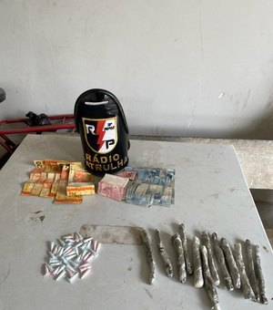Menor é apreendido com drogas e dinheiro no Manoel Teles, em Arapiraca