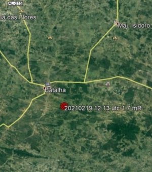 Laboratório Sismológico registra tremores de terra nos municípios de Batalha e Craíbas