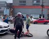 Discussão após colisão entre carro e moto é flagrada próximo à rodoviária de Arapiraca