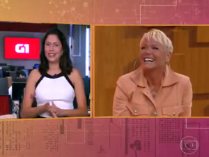 Jornalista faz Xuxa rir de piada ao vivo e comemora: 'Zerei a vida'