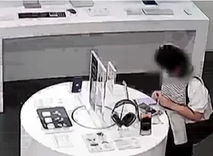 Vídeo: mulher é detida após roer cabo de iPhone para roubar aparelho