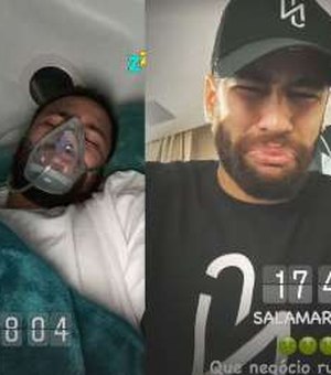 Neymar Jr. assusta seguidores ao aparecer com máscara de oxigênio em rede social