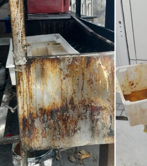 Estabelecimento de quentinhas é interditado com charque estragado e queijo vencido na Ponta da Terra