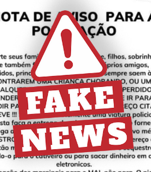 PM afirma que alerta sobre suposto novo método de sequestro não foi emitido pela corporação