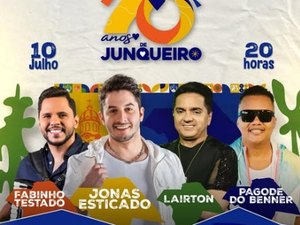 Junqueiro celebra 78 anos com programação extensa de shows, inaugurações e ações para a população