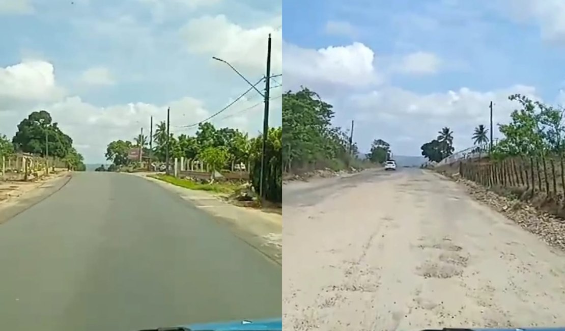 [Vídeo] Caminhoneiro relata dificuldade com obra incompleta da AL-110, em Taquarana