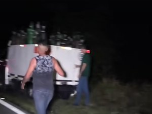 Com pista molhada, três acidentes são registrados no mesmo trecho BR-101 em Colônia Leopoldina