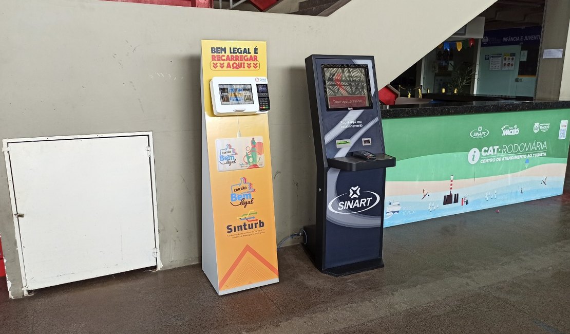 Terminal Rodoviário de Maceió recebe totem de recarga do Cartão Bem Legal
