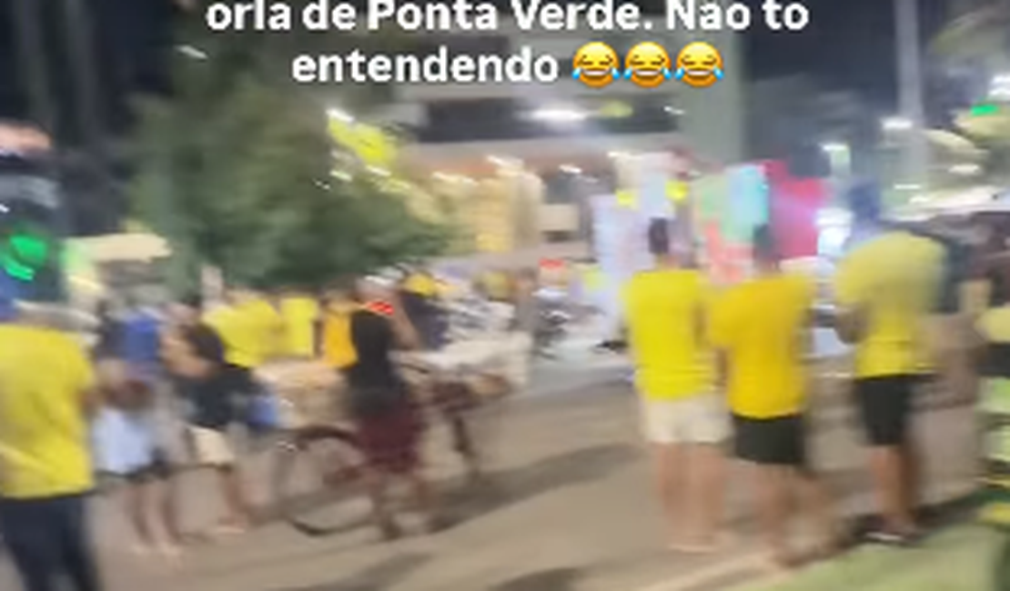 Vídeo mostra reação de bolsonaristas na orla de Maceió durante a apuração