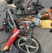 Colisão entre motocicletas deixa duas pessoas feridas em Delmiro Gouveia