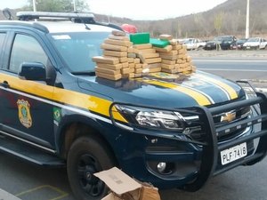 PRF apreende mais de 120 kg de maconha que seria entregue em Arapiraca