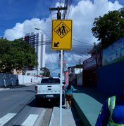 Prefeitura implanta novas sinalizações na parte alta de Maceió