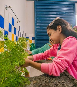 Prefeitura promove alimentação saudável com realização do projeto Sementinhas Sustentáveis, na ﻿Escola de Campo